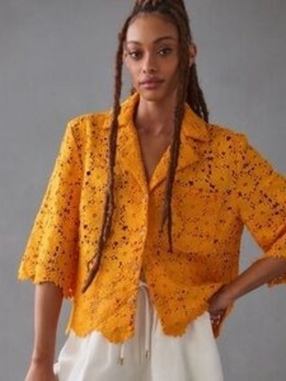 Sunburst Eyelet Shirt Jacket